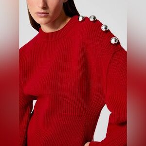 NWT- Lanvin Red Wool Ribbed Sweater |
Lanvin